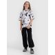 14. T-shirt oversize z nadrukiem dziewczęcy 4F 4FJRAW25TTSHF3069-90A