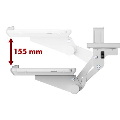 9. Uchwyt na klawiaturę podbiurkowy Maclean, regulowany, max. 5kg, biały, MC-156 W
