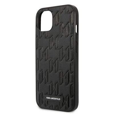 5. Etui Karl Lagerfeld Monogram Plaque na iPhone 13 mini - czarne