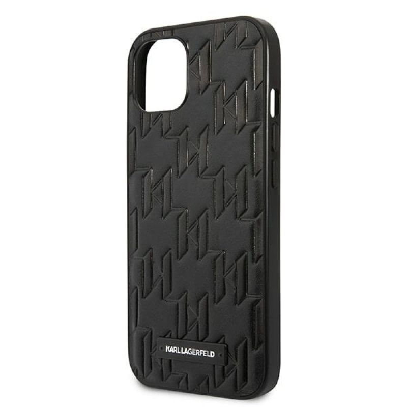 5. Etui Karl Lagerfeld Monogram Plaque na iPhone 13 mini - czarne