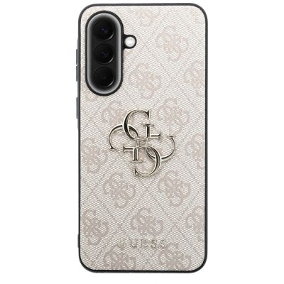 3. Etui Guess Leather 4G Metal Logo na Samsung Galaxy A57 5G - różowe