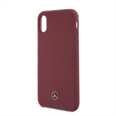 5. Etui Mercedes Silicone Line na iPhone X / XS - czerwone