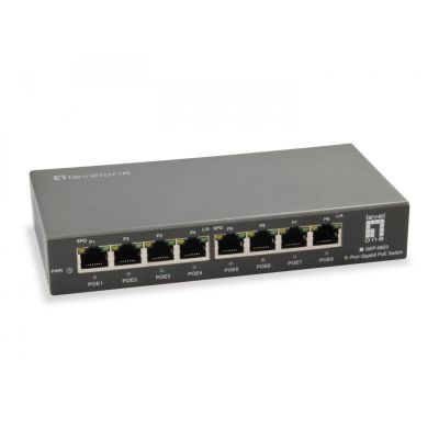 3. 8-portowy gigabitowy przełącznik PoE, 802.3at/af PoE, 120W Producent: LEVELONE (GEP-0823)