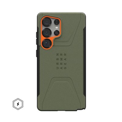 Etui Urban Armor Gear Civilian 17,3cm (6.8") (Samsung Galaxy S25 Ultra) Oliwkowy, Pomarańczowy