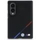 2. Etui BMW M Leather Perforated Tricolor Stripe Metal Logos MagSafe na Samsung Galaxy Z Fold 8 - czarne