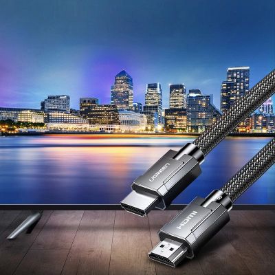 3. Ugreen kabel przewód HDMI 2.1 8K 60 Hz / 4K 120 Hz 3D 48 Gbps HDR VRR QMS ALLM eARC QFT 2 m szary (HD135 70321)