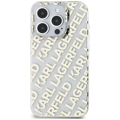3. Etui Karl Lagerfeld IML Fullover Logo na iPhone 15 Pro - złote