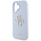 6. Etui Guess Grained Big 4G Logo Small Classic Logo na iPhone 16 - niebieskie