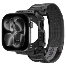 Zestaw etui Spigen Rugged Armor + pasek Spigen Athlex Air na Apple Watch (46 mm) - czarno-szare