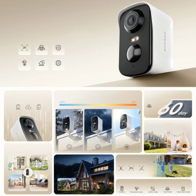 5. Kamera zewnętrzna Dreame Navo Care SE 1 Outcam z panelem solarnym - biała