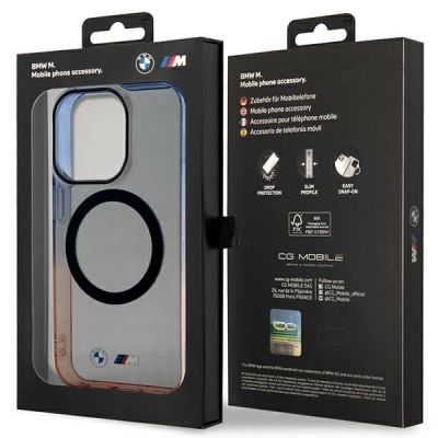 8. Etui BMW Gradient Bumper MagSafe na iPhone 14 Pro - szare