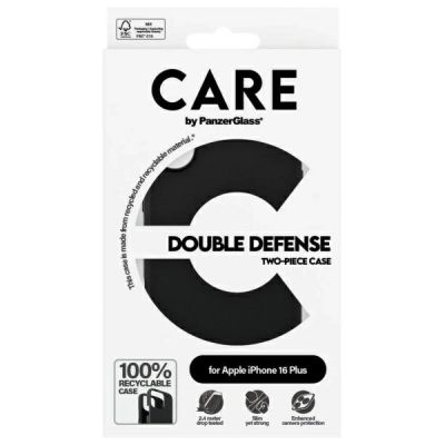 4. Etui CARE by PanzerGlass Feature Double Defense Case na iPhone 16 Plus - czarne