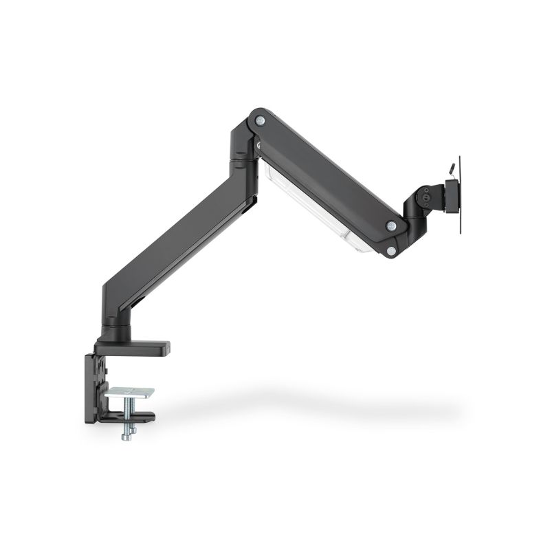23. Ramię biurkowe pojedyńcze z zaciskiem 1xLCD z sprężyną gazową max. 35" i 15kg