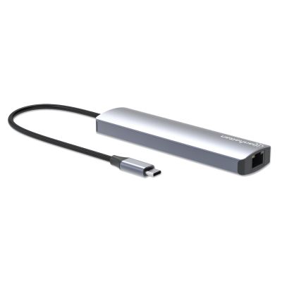 2. Manhattan 153966 stacja dokująca Przewodowa USB 3.2 Gen 2 (3.1 Gen 2) Type-C Srebrny