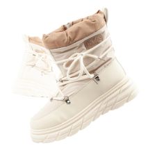 Lee Cooper buty sportowe damskie zimowe trekkingowe ocieplane beżowy kremowy