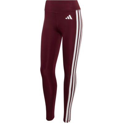 2. Legginsy damskie adidas Optime Essentials Workout 3-Stripes 7/8 bordowe KT3772
