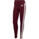 2. Legginsy damskie adidas Optime Essentials Workout 3-Stripes 7/8 bordowe KT3772