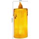 38. ŚWIECA DEKORACYJNA 8 CM AMBER CIEPŁY BIAŁY 1 LED