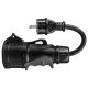 3. Green Cell Przejściówka Adapter Siłowy Czerwony CEE 16A 400V 5P do Gniazda Schuko 230V