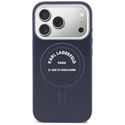 3. Etui Karl Lagerfeld Karl RSG Logo MagSafe na iPhone 17 Pro Max - niebieskie