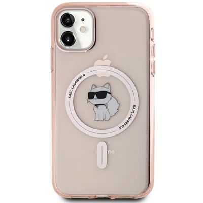 3. Etui Karl Lagerfeld IML Choupette MagSafe na iPhone 11 / Xr - różowe