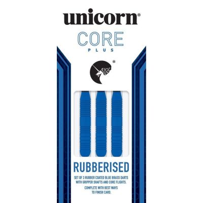 6. Rzutki steel tip Unicorn Core Plus - Blue Rubberised Brass 21g:8650|23g:8651|25g:8652