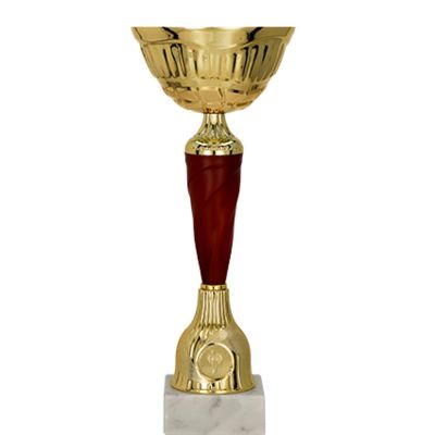 5. Puchar metalowy złoto-burgundowy