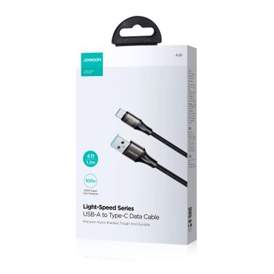 5. Kabel Joyroom Light-Speed Series S-A25 USB-A / USB-C 100W 1.2m - czarny