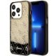 Etui Guess Liquid Glitter 4G Transculent na iPhone 14 Pro - czarne