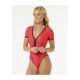 2. Kostium kąpielowy RIP CURL Bomba Ss Cheeky Surf Suit czerwony