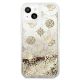 3. Etui Guess Peony Liquid Glitter na iPhone 13 mini - złote