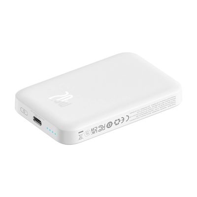 14. Powerbank Baseus Magnetic Mini Air PPCXM06A 6000mAh 20W z kablem Simple Series USB-C - biały