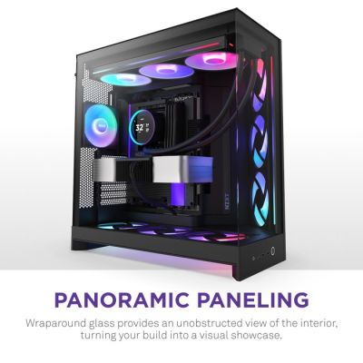 17. NZXT OBUDOWA H9 FLOW RGB+ MIDI TOWER Z OKNEM CZARNA