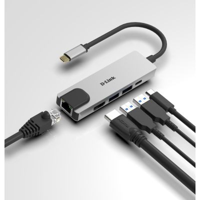 3. Adapter D-Link DUB-M520 - Przewodowy - Thunderbolt 3 - 60 W - 10,100,1000 Mbit/s - IEEE 802.3 - IEEE 802.3ab - IEEE 802.3az - IEEE 802.3u - IEEE 802.3x - Aluminium