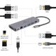 4. GEMBIRD MULTI ADAPTER USB TYP-C 5W1 HUB, HDMI, CZYTNIK KART, LAN, PD - 100W)