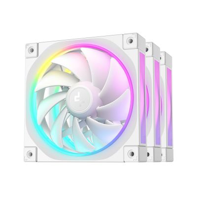 9. Wentylator Deepcool FL12 biały, zestaw 3 sztuk, 120 mm, 2150 obr./min, 12 V