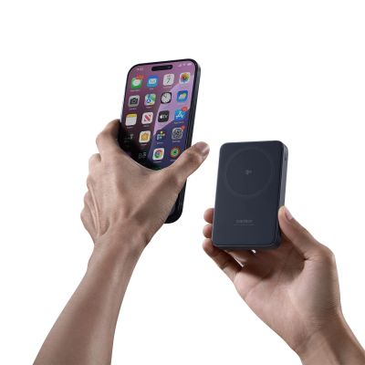 14. Powerbank Cuktech WPB100 10000 mAh Qi2 magnetyczny 30 W z podstawką - czarny