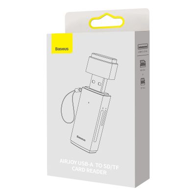 8. Baseus Lite Series adapter czytnik kart SD/TF USB szary (WKQX060013)