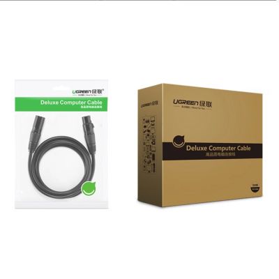4. Kabel Ugreen AV130 66717 audio XLR (żeński) - XLR (męski) do mikrofonu / wzmacniacza 2m - czarny