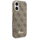 4. Etui Guess 4G Script MagSafe na iPhone 17 - brązowe