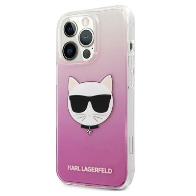 2. Etui Karl Lagerfeld Choupette Head na iPhone 13 Pro Max - różowe