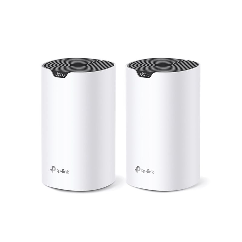 4. TP-LINK | System Wi-Fi AC1900 dla całego domu | Deco S7 (2 sztuki) | 802.11ac | 10/100/1000 Mbit/s | Porty Ethernet LAN (RJ-45) 1 | Obsługa siatki: Tak | MU-MiMO Tak | Brak komórkowego połączenia szerokopasmowego | Typ anteny: Wewnętrzna