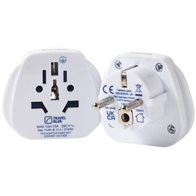 2. TRAVEL BLUE PRZEJŚCIÓWKA ADAPTER UNIWERSALNA ŚWIAT -> SHUCKO 2SZT