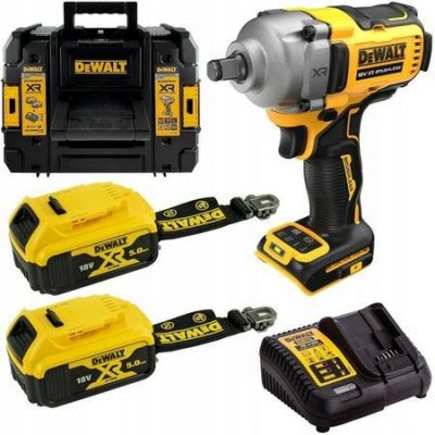 DEWALT.KLUCZ UDAROWY 1/2" 18V  DCF891P2T 812Nm 2x5,0Ah 4-BIEGI TSTAK PIERŚCIEŃ LANYARD READY