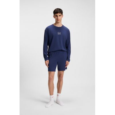 4. Spodenki męskie do spania Hugo Loungewear Laze AZZURRO (50525247-409)