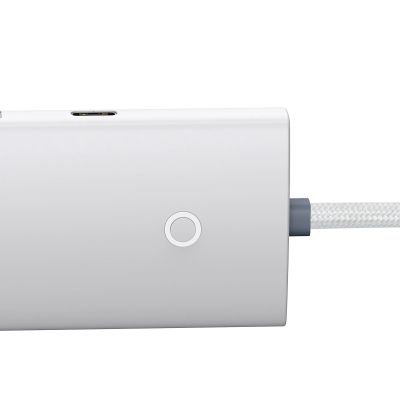8. Baseus Lite Series przejściówka HUB USB Typ C - 4x USB 3.0 2m biały (WKQX030502)