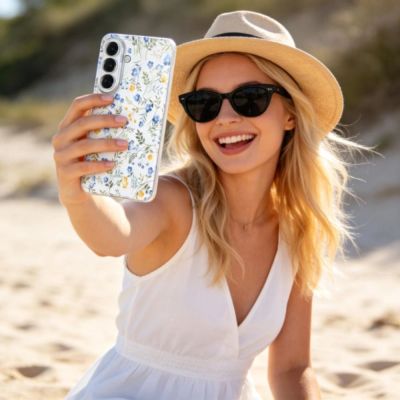 6. Etui Tech-Protect FlexAir na Samsung Galaxy A37 5G - wielokolorowe kwiaty