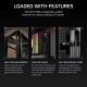 12. Obudowa Corsair AIR 5400 LX-R LINK Tempered Glass Mid-Tower, Black