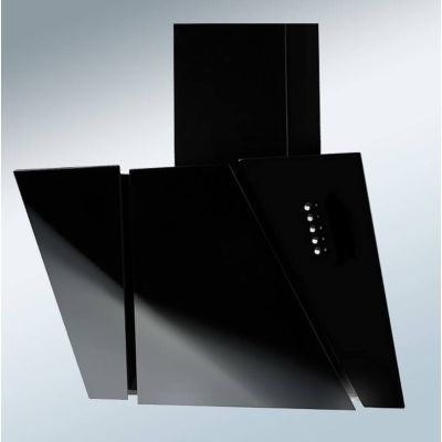 2. Okap kominowy AKPO WK-4 CETIAS 60 CZARNY (600mm; front czarne szkło)