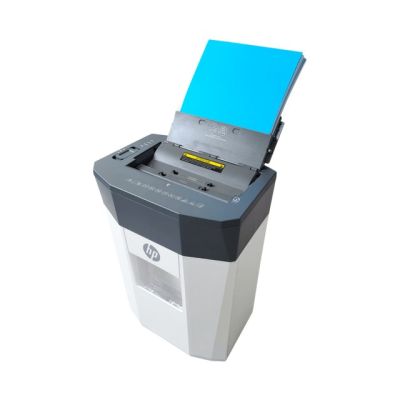 6. Niszczarka HP OneShred Auto 80CC HPN281780CCOF-05 rozdrabnianie krzyżowe 68dB 22cm Biała